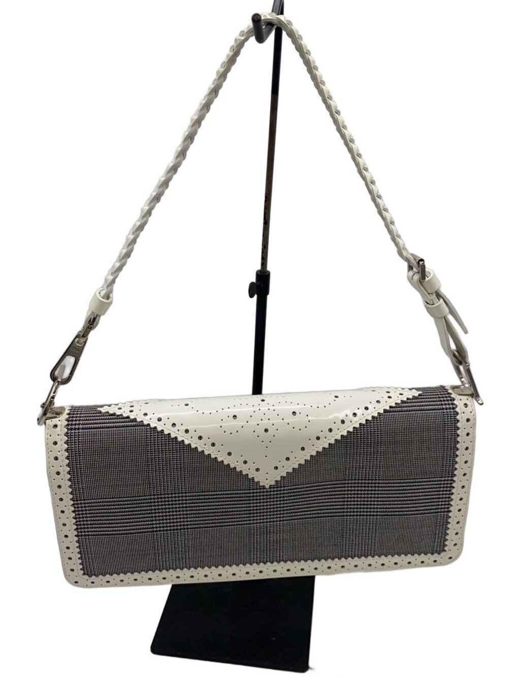 Christian Dior Shoulder Bag Leather White